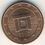 Euro - 5 Euro Cent - Malta - 2008 - Copper Plated Steel - KM# 127 - Obv: Doorway Rev: Denomination and globe - 0